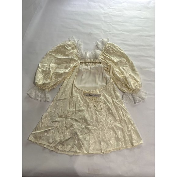 NWT For Love & Lemons Wylye Mini Dress in Cream - Picture 4 of 5
